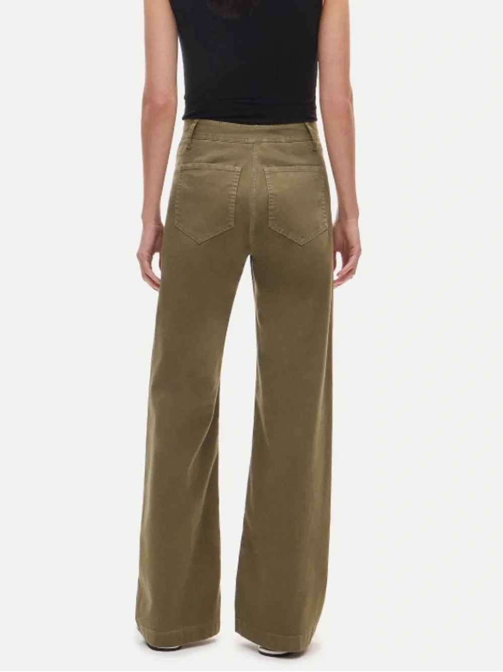 J crew loden green Wide-leg trouser in chino